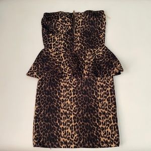 2for$20 Leopard print peplum dress size S